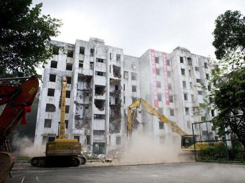 使用海沙的建筑物，墻體受損嚴(yán)重